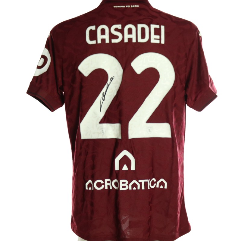 Casadei's Signed Unwashed Shirt, Torino vs Juventus 2026