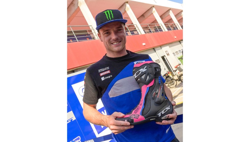 Racing Boot Worn and Signed by Alex Lowes at Portimao