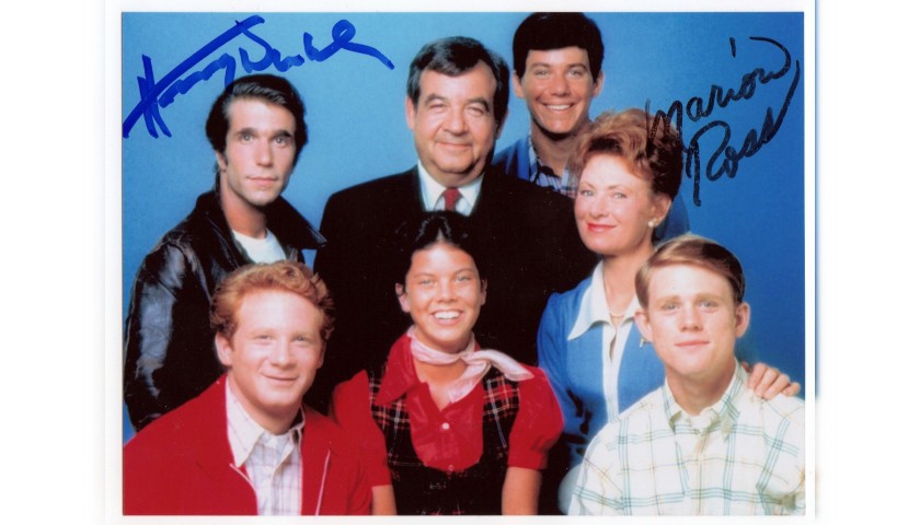 Happy Days - Photograph Signed by Fonzie and Marion Cunningham