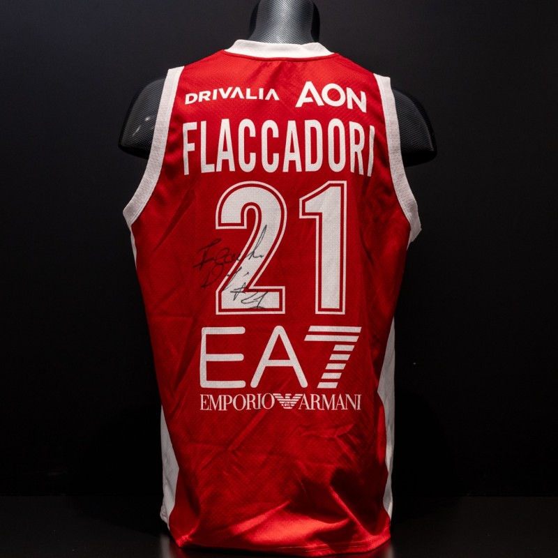 Diego Flaccadori's Olimpia Milano Signed Official Match-Worn Jersey - Limited Edition