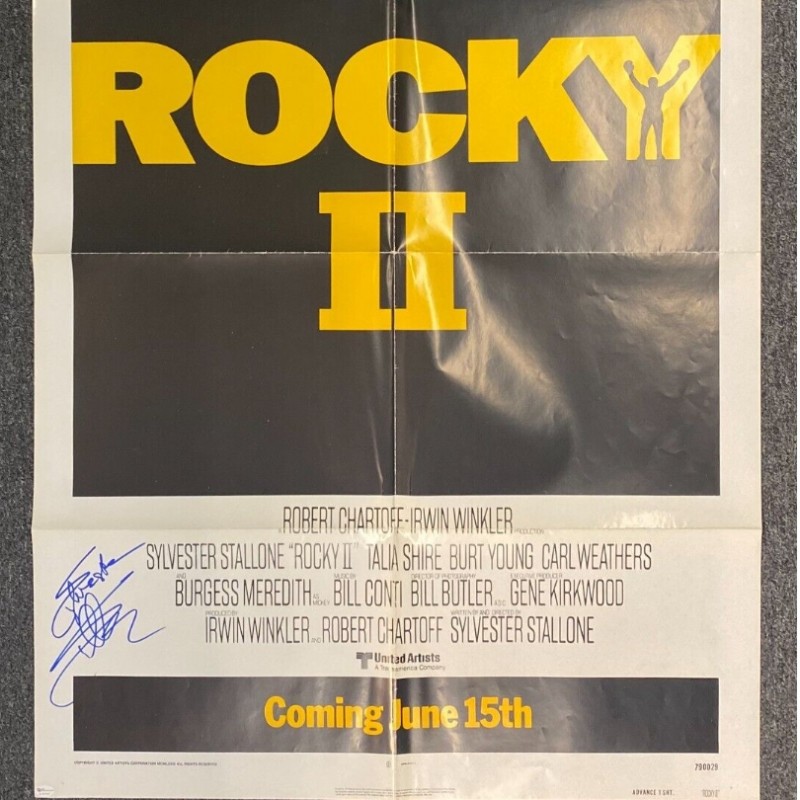Sylvester Stallone Signed Rocky II Original Movie Poster