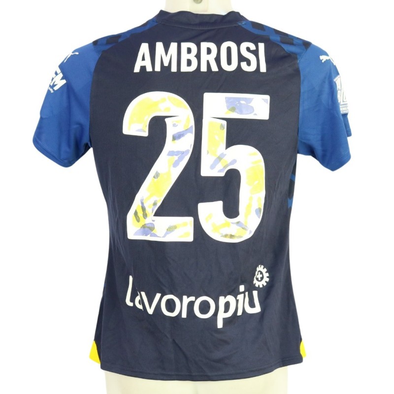 Ambrosi's Unwashed Shirt, Parma vs Ravenna Women 2024 - Patch Always With Blue