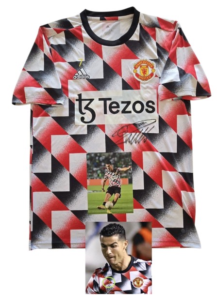 Ronaldo's Manchester United Signed Training Shirt, 2022