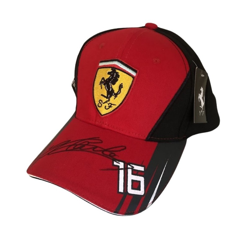 Cappellino ufficiale Leclerc Scuderia Ferrari, 2023 - Autografato