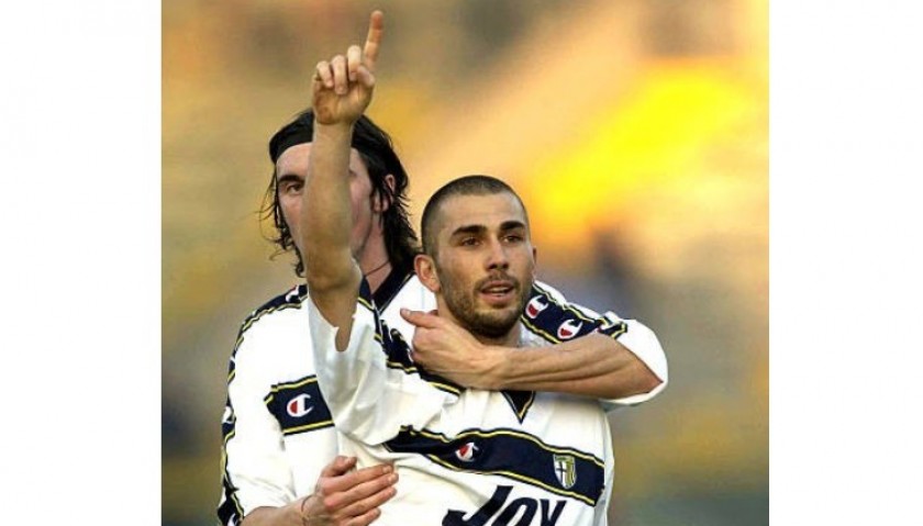 Benarrivo's Parma Match Shirt, 2001/02 - Signed with Dedication