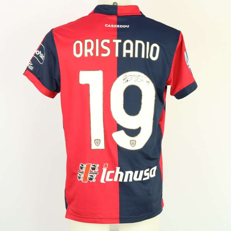 Oristanio's Unwashed Signed Shirt, Cagliari vs Atalanta 2024