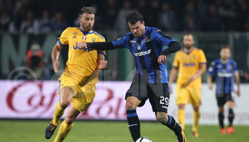 Barzagli's UNWASHED Match-Worn Shirt, Atalanta-Juventus 2017/18