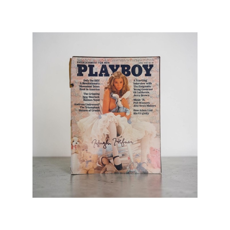 Rivista Playboy dell'aprile 1976 - Autografata da Hugh Hefner