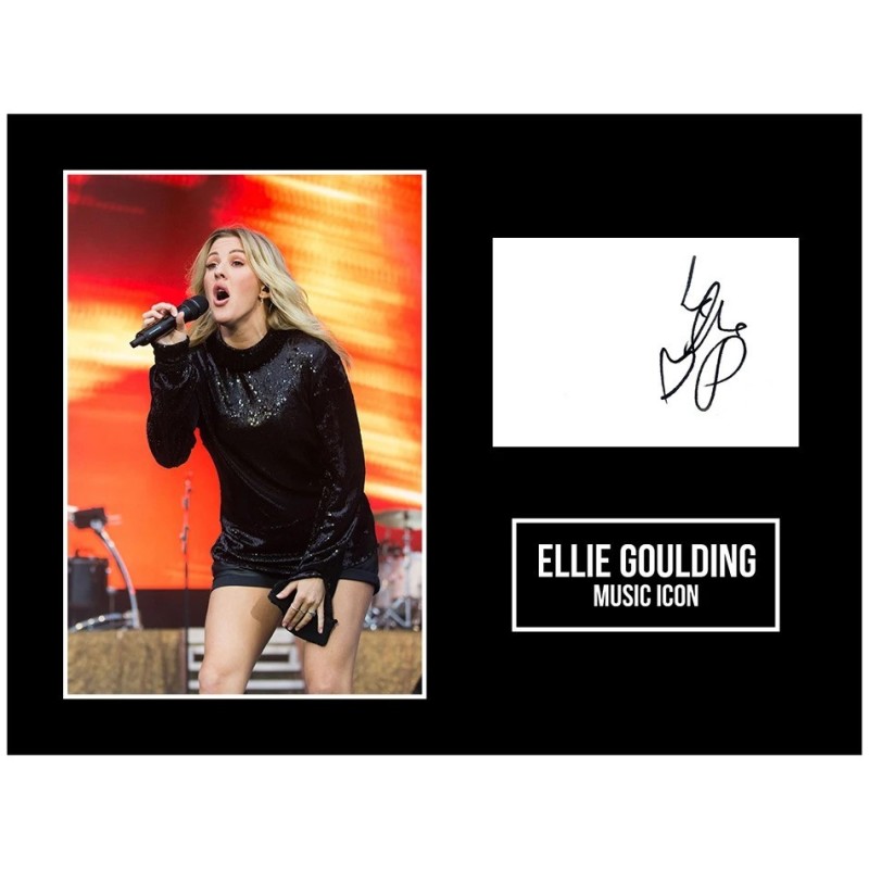 Ellie Goulding Signed Photo Display