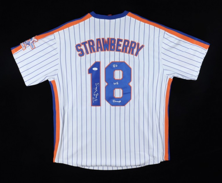 Darry Strawberry Signed & Inscribed ’86 Mets Jersey