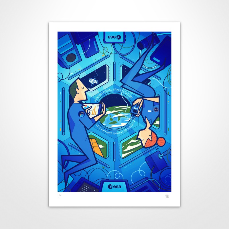 European Space Agency Limited Edition Poster by Ale Giorgini