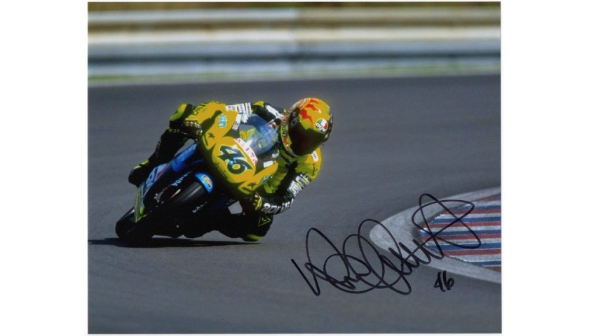 Valentino Rossi Signed Photograph - Brno 1996