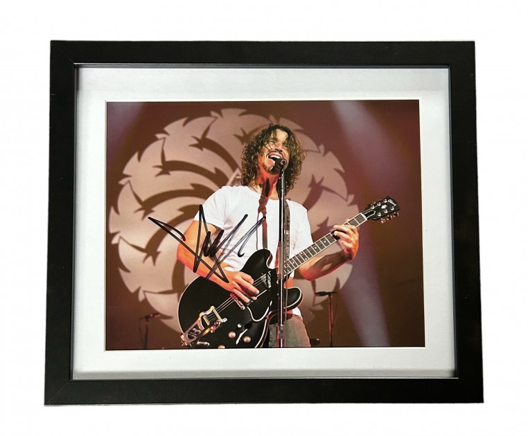 Fotografia Chris Cornell dei ‎Soundgarden - Autografata e incorniciata 