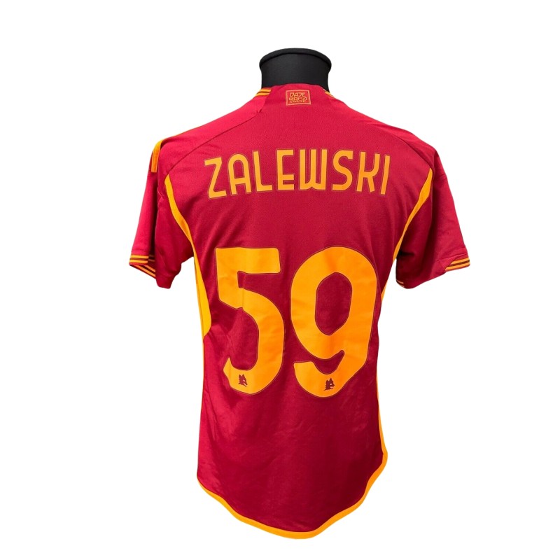 Zalewski's Match-Worn Shirt, Roma vs Servette 2023