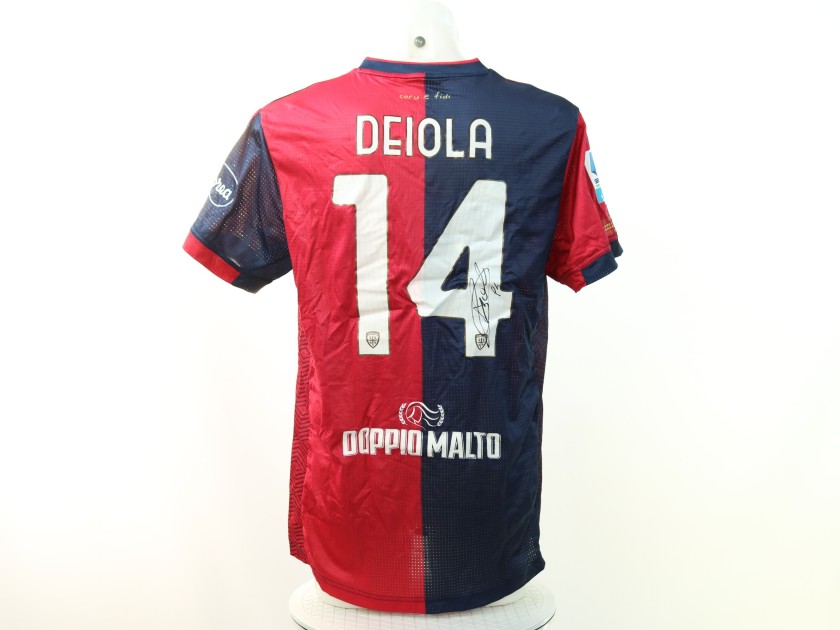 Maglia Deiola Unwashed, Cagliari vs Atalanta 2024 - Autografata