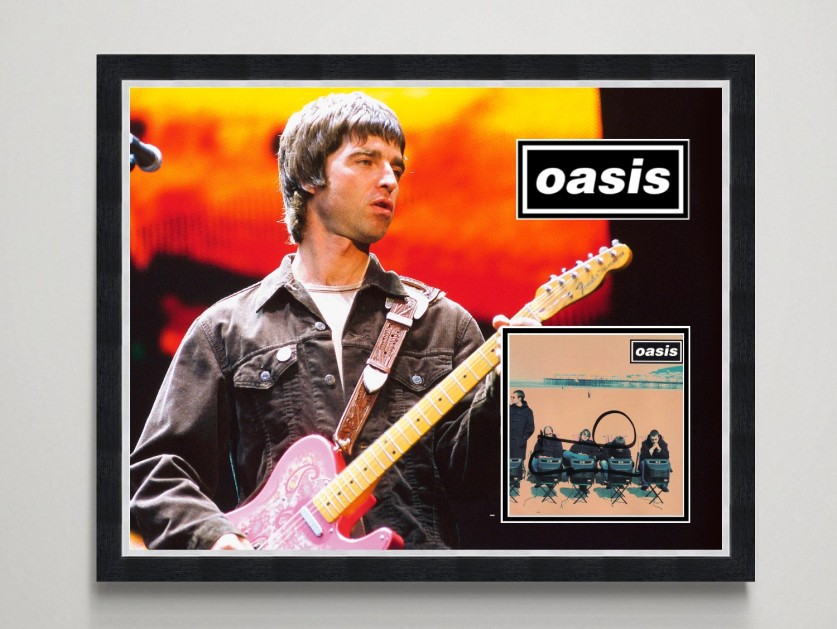 Noel Gallagher Oasis Signed CD Insert Display