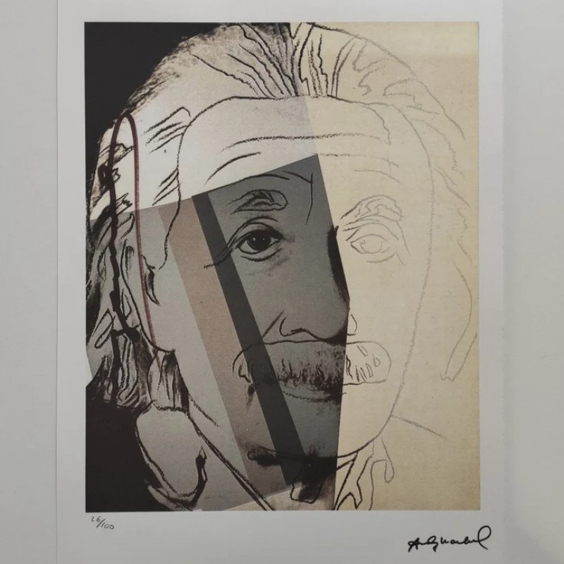 "Albert Einstein" Lithograph Signed by Andy Warhol 