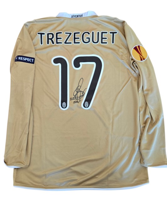 Maglia Gara Trezeguet Fulham vs Juventus, Europa League 2010 - Autografata