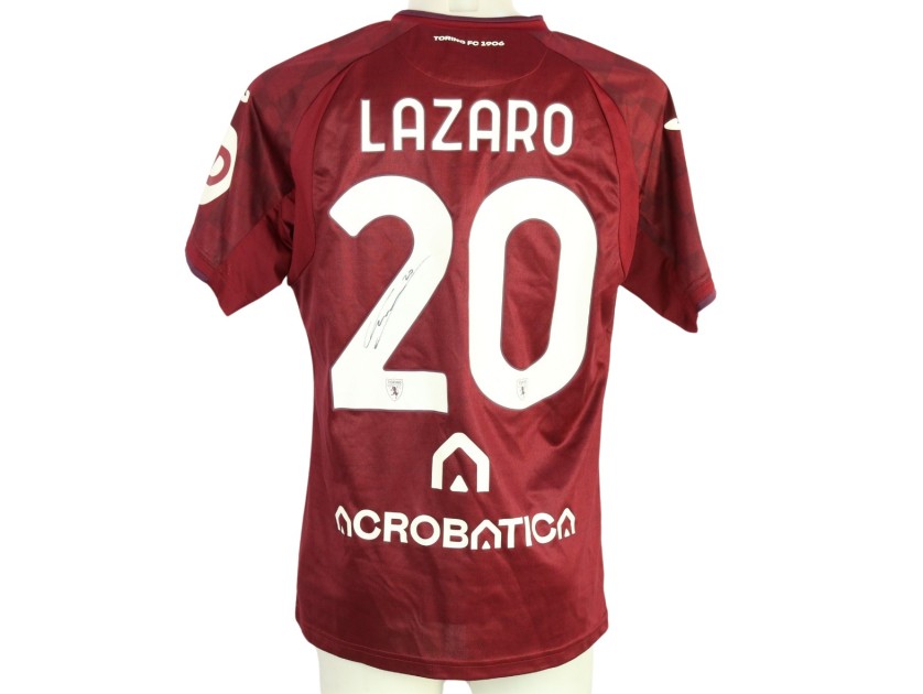 Lazaro's Signed Unwashed Shirt, Torino vs Cosenza, Italian Cup 2024