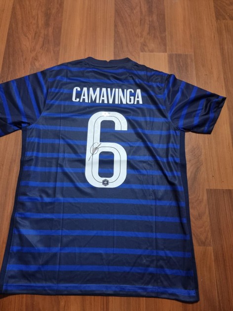 Eduardo Camavinga's France 2020 Signed Replica Shirt