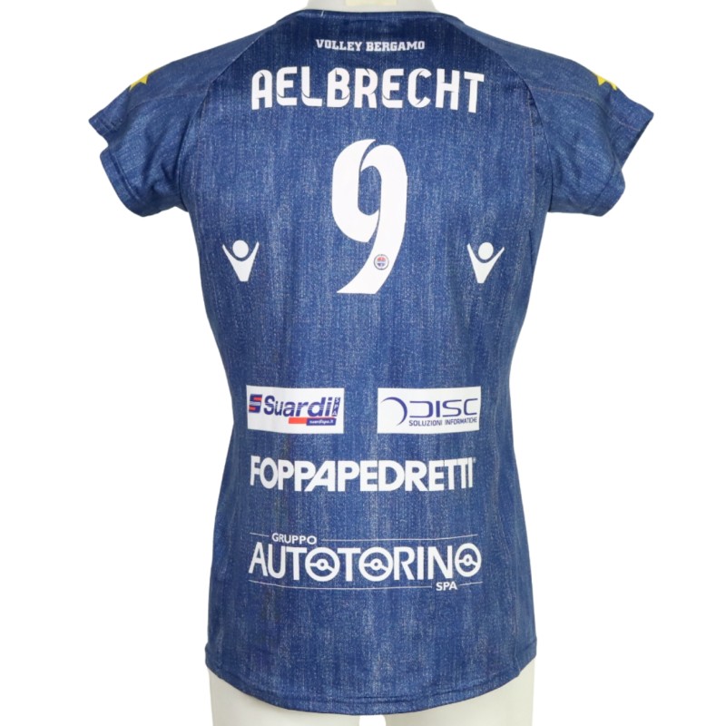 Freya Aelbrecht's Volley Foppapedretti Bergamo Match-Worn Shirt, Women's Serie A 2015/16