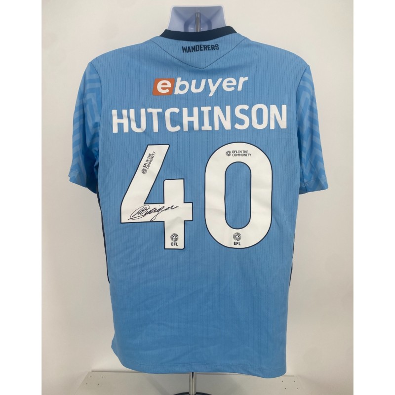 Luke Hutchinson's Bolton Wanderers Signed Match Worn Shirt, vs Fleetwood 