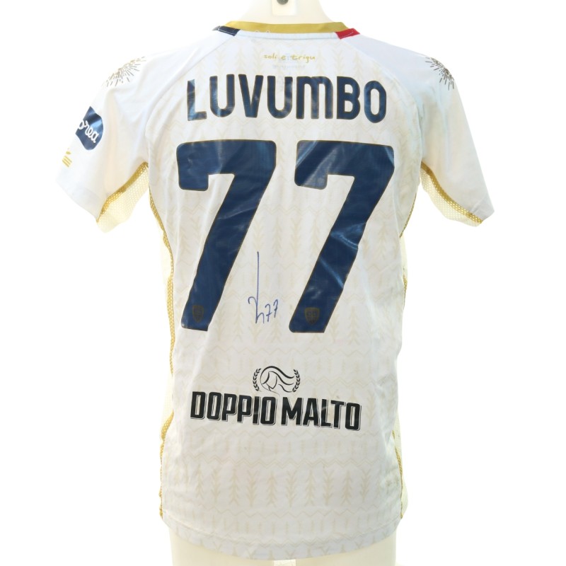 Luvumbo's Signed Unwashed Shirt, Genoa vs Cagliari 2024