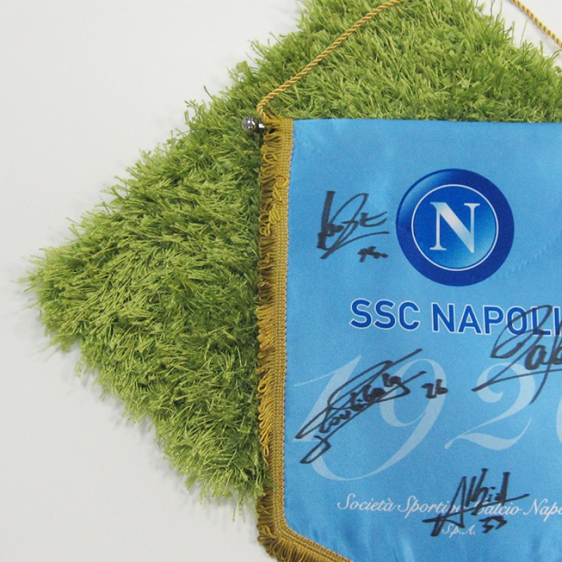 Napoli pennant signed by 2014/2015 team