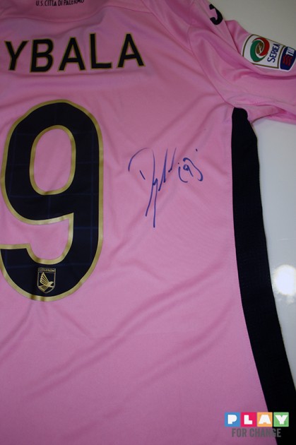 2014/15 Palermo match worn shirt signed by Dybala 