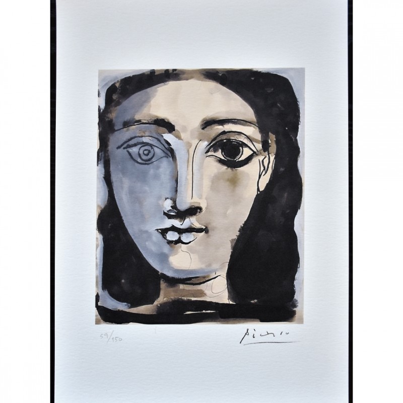 "Portrait de Femme" Lithograph Signed by Picasso