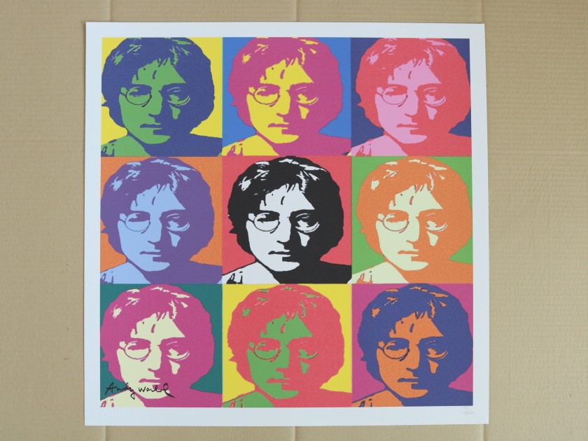 Andy Warhol "John Lennon" Signed Limited Edition with CMOA Stamp