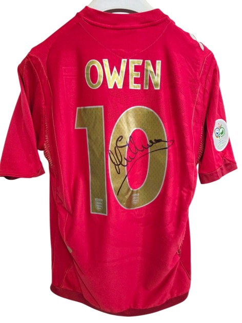 Maglia Ufficiale Owen Inghilterra, Mondiali 2006 - Autografata