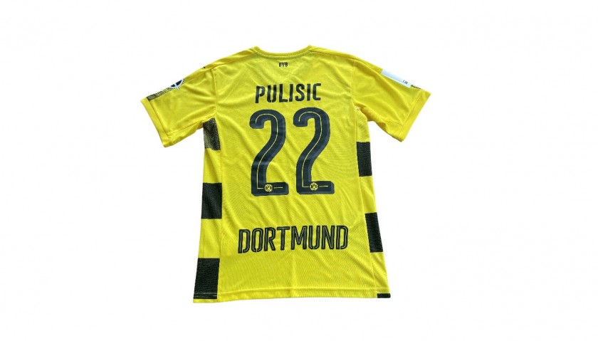 Christian Pulisic Worn Shirt, Borussia Dortmund vs Bayern Munich 2017 -  CharityStars