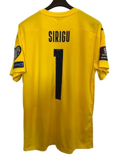 Sirigu's Italy vs Ireland Match-Issued Shirt, FIFA WC Qualifiers 2022