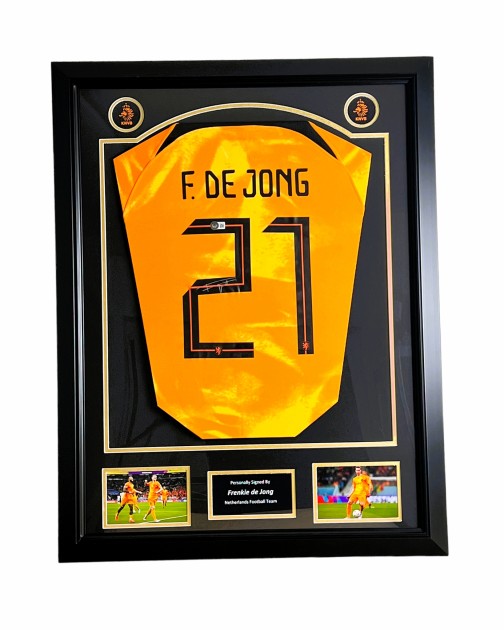 Frenkie de Jong's Netherlands Signed and Framed Shirt