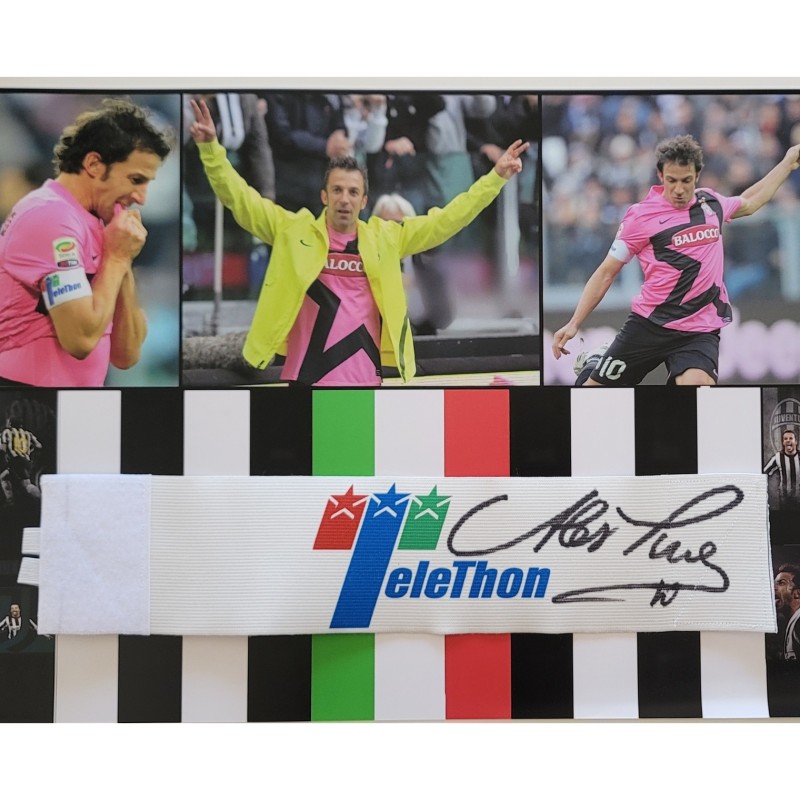 "Telethon" Captain's Armband  Signed by Alessandro Del Piero