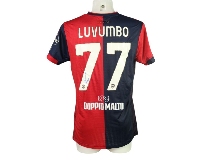 Luvumbo's Signed Unwashed Shirt, Cagliari vs Empoli 2024