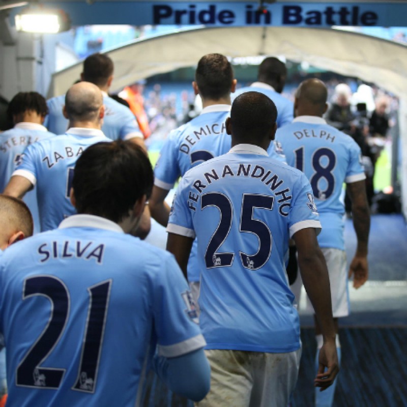 Manchester City ‘Pride in Battle’ Tunnel Sign from the Etihad Stadium