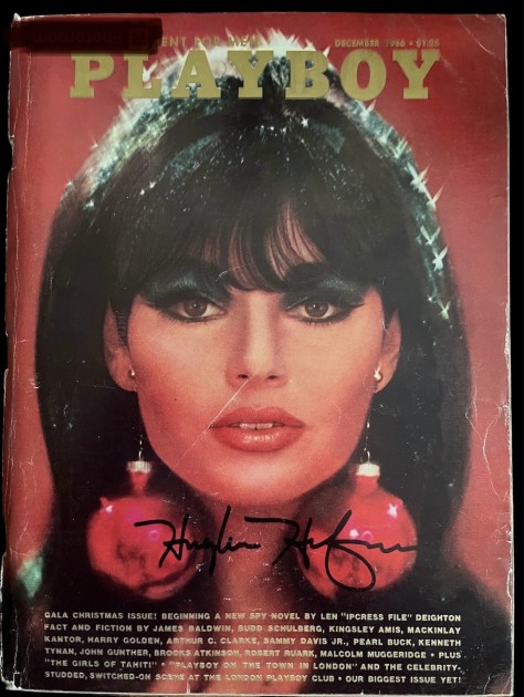 Hugh Hefner Signed December 1966 Playboy Magazine