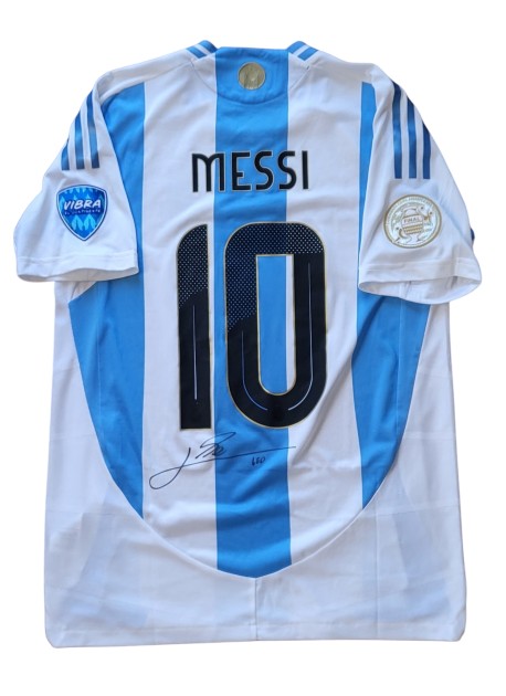 Maglia Messi preparata, Argentina vs Colombia 2024 - Autografata