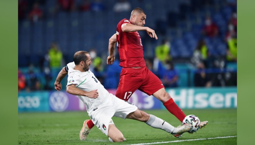 Yilmaz's Worn Match Shirt, Turkey-Italy 2021