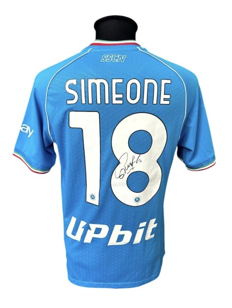 Maglia Gara Simeone Napoli vs Inter, Finale Supercoppa Italiana 2024 - Autografata