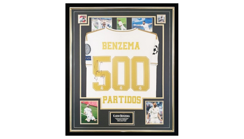 Benzema's 500 Partidos Real Madrid Signed Shirt