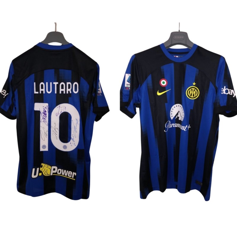 Maglia ufficiale Lautaro Inter, 2023/24 - Autografata dai giocatori