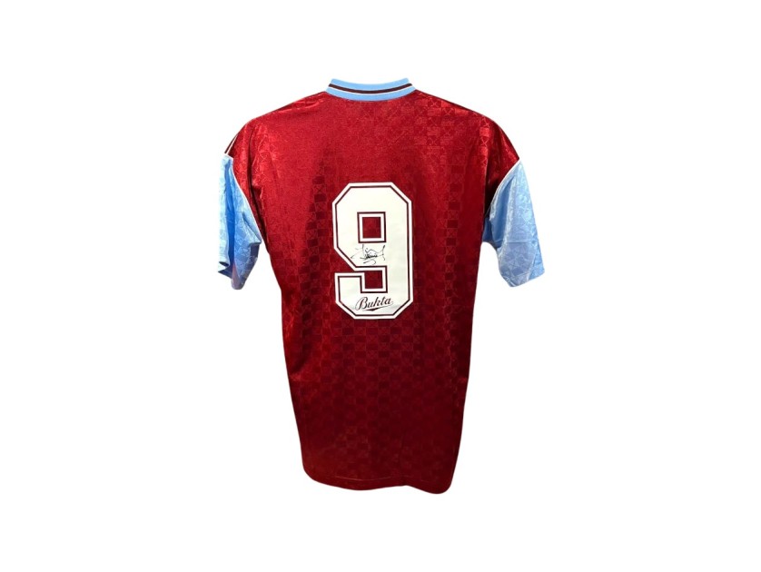 Maglia replica firmata da Jimmy Quinn per il West Ham 1989/91