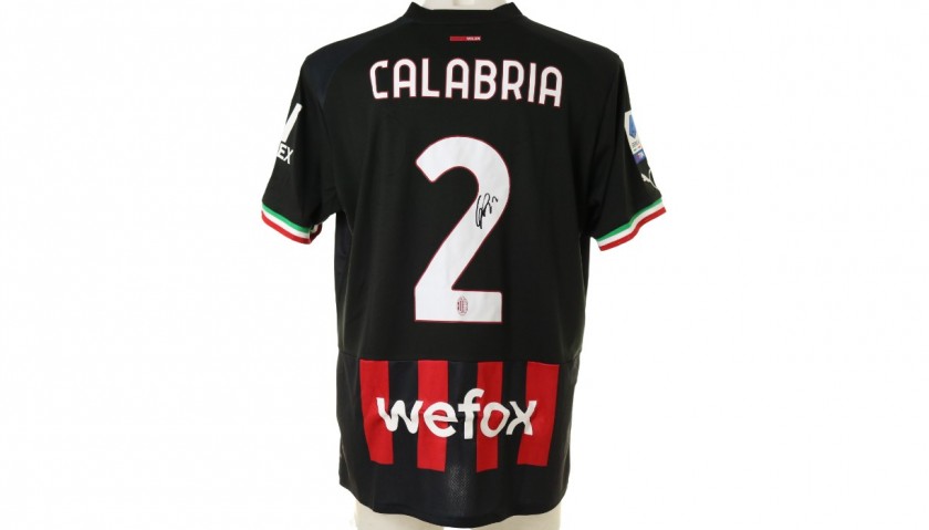 Calabria Official AC Milan Signed Shirt, 2022/23 