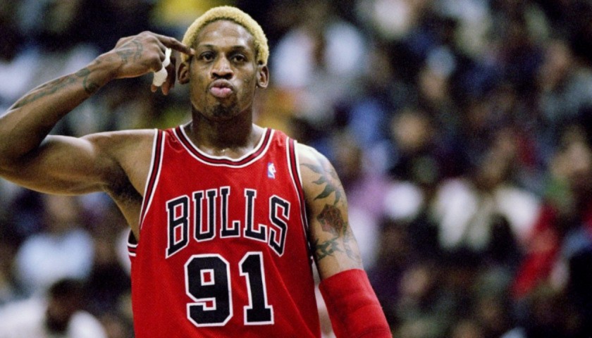 Dennis Rodman Signed Mitchell&Ness Chicago Bulls Jersey - CharityStars