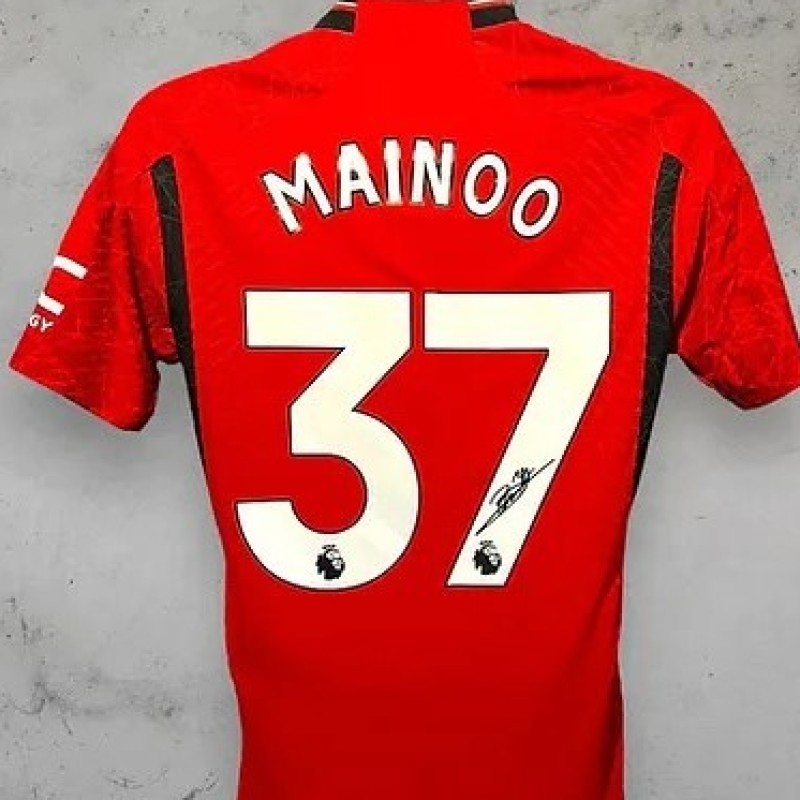 Kobbie Mainoo's Manchester United 2023/24 Signed Player Issue Shirt