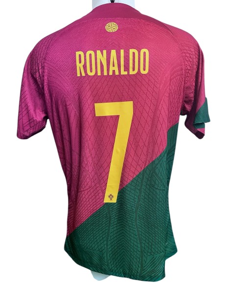 Ronaldo's Portugal vs Ghana Issued Shirt, WC 2022