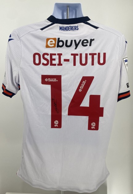 La maglia firmata da Jordi Osei-Tutu per il Bolton Wanderers